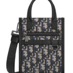 Christian Dior Safari North-South Mini Tote Bag Dark Blue